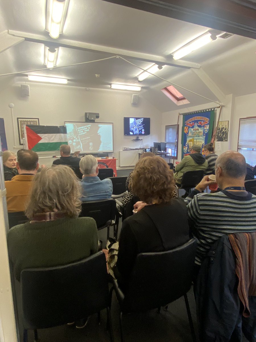 Great night last night for our Annual May Day Lecture, Dr Nolan from @TrademarkBF giving a relevant and prescient lecture which opened a helpful debate on where we go next with the battle against the far right. ✊️ Avanti!