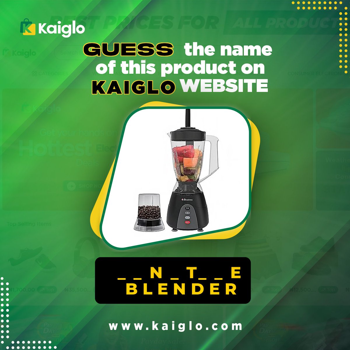 How familiar are you with the Kaiglo website? Guess correctly and win a gift😍
#guesstheword #tbt #kaiglofficial #shopping #feebies