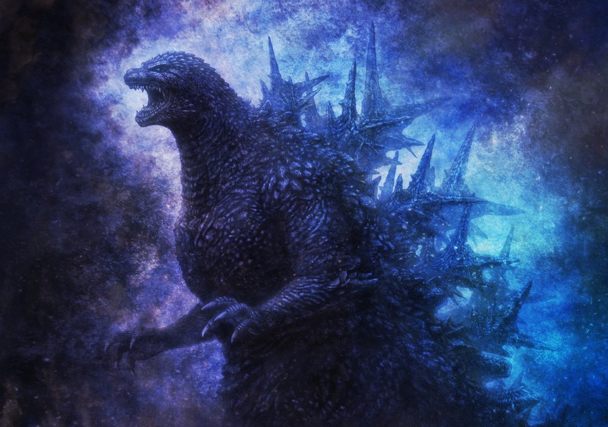 『ゴジラ-1.0』ソフト化＆明日からの配信開始記念に。 以前描いたマイナスワンゴジラを加筆。 #GodzillaMinusOne #Godzilla #ゴジラマイナスワン #ゴジラ