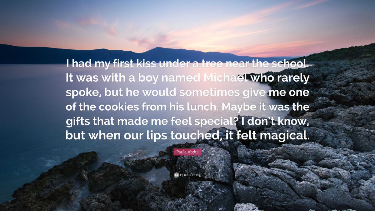 This is your quarterly reminder that @PaulaAbdul 100%, according to the experts, as read in the Library of Congress, as declared by the Pope AND the Archbishop of Canterbury, received her 1st kiss from a quiet boy named Michael under a tree near her school.

💘💋🌳

@ULTweets