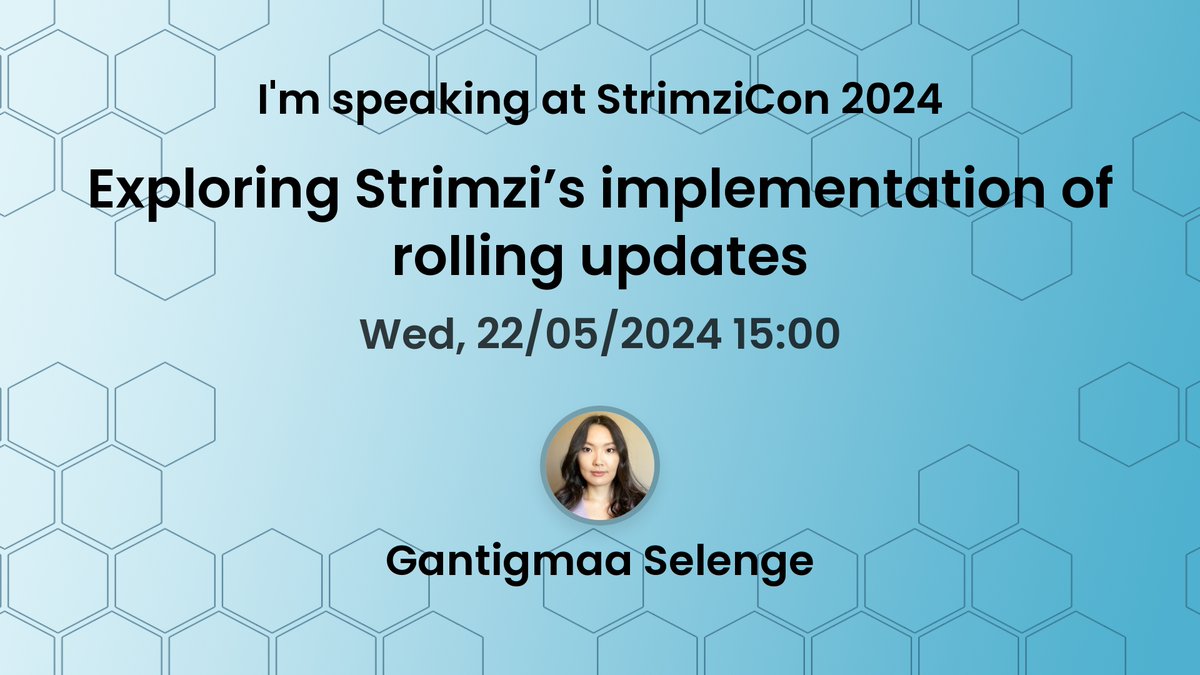 Join the virtual #StrimziCon2024 on May 22nd to learn about 'Exploring Strimzi's implementation of rolling updates' by Gantigmaa Selenge @ Red Hat. Register at community.cncf.io/events/details…