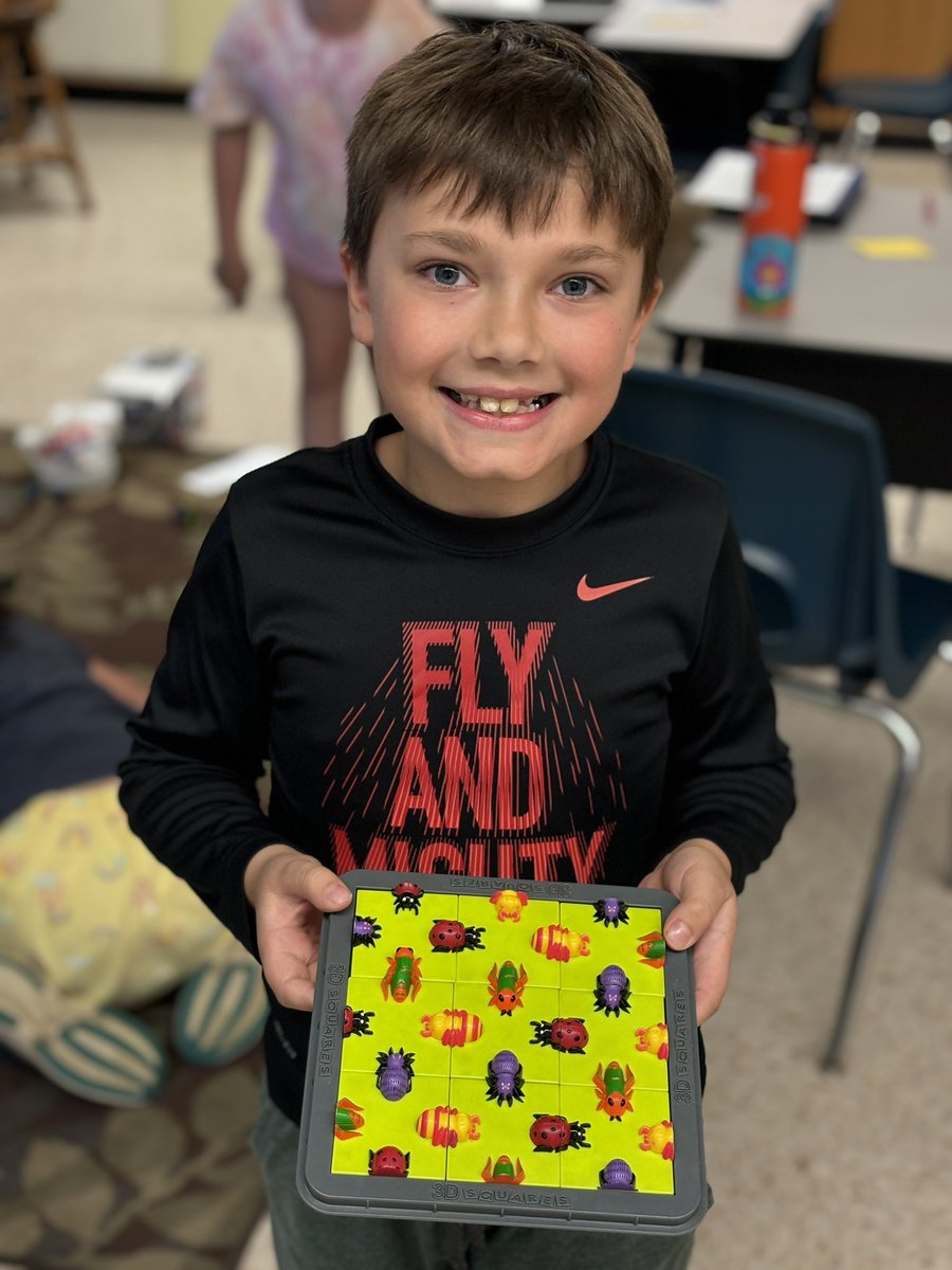 He did it! All year he’s been trying to solve this bug puzzle and yesterday was the day his perseverance paid off! #itsworthit #wesowls #justkeepgoing