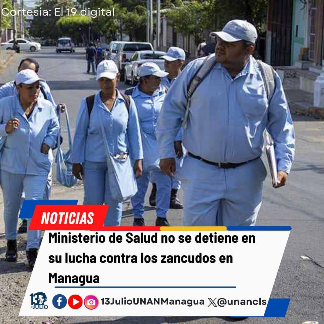 La lucha contra el zancudo es todos los días. El ejército de vestidos celestes salen a destruir criaderos. #SomosUNAN #SoberaníayDignidadNacional #ManaguaSandinista