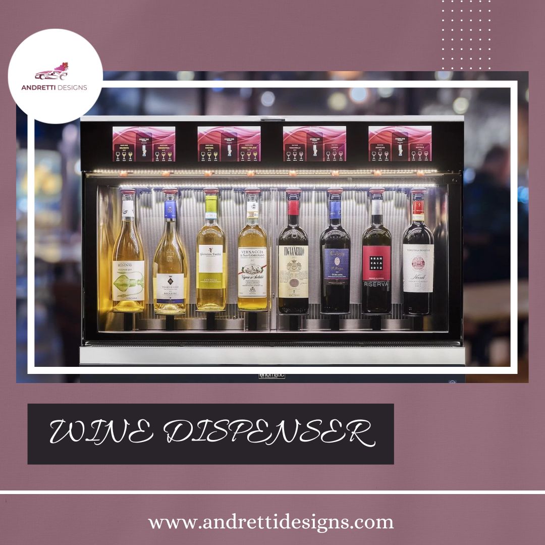 Savor the moment with our automated wine dispenser—where every pour is a celebration of taste and sophistication.  Cheers to exceptional experiences!

Visit Us: andrettidesigns.com

#WineDispenser #WineLovers #WineTasting #AutomatedPour #CheersToSophistication