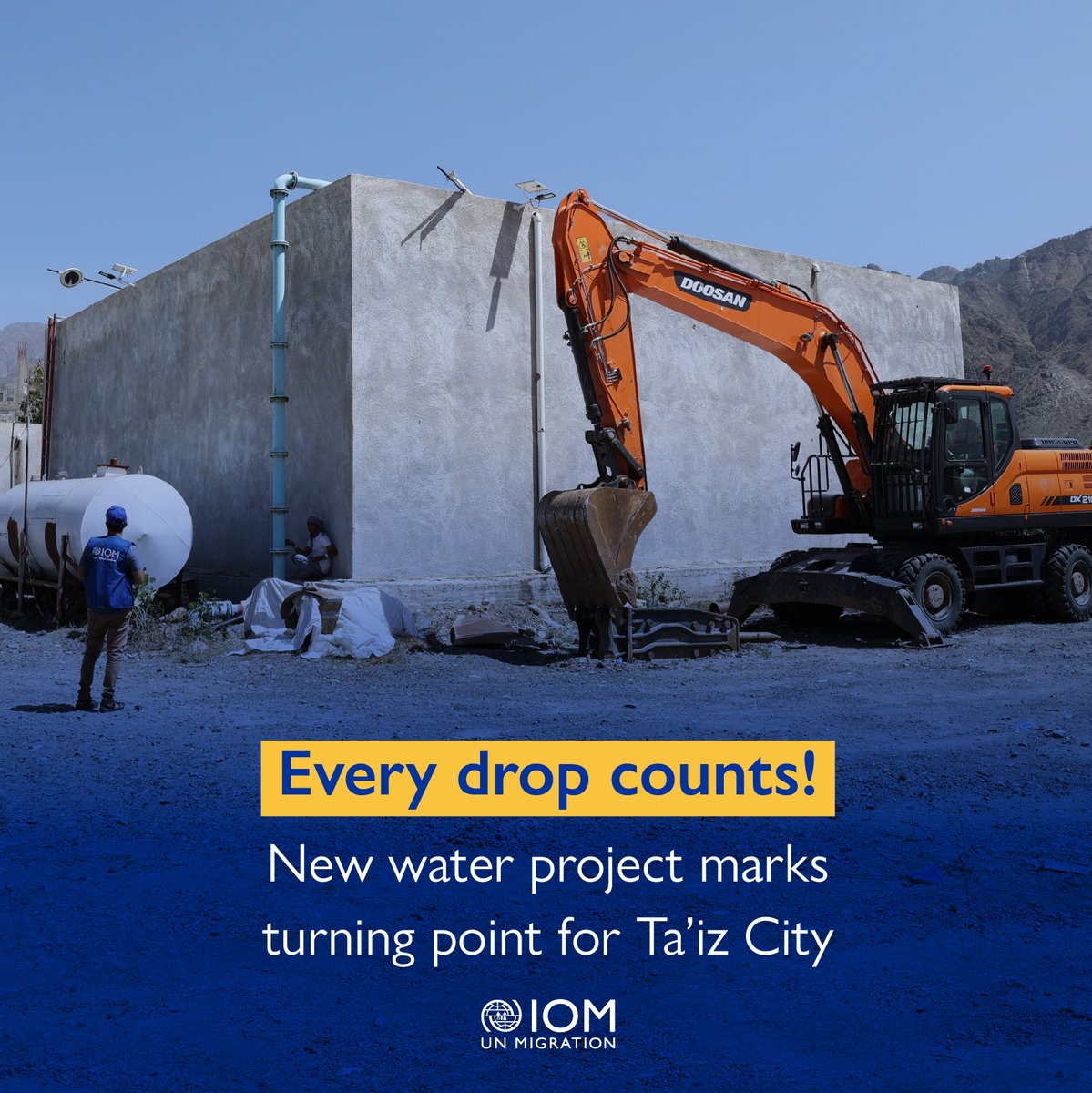 “We aim to create lasting impact, ensuring access to clean water through the use of solar energy to pump water.” said Matt Huber, IOM’s Acting CoM in Yemen.

Learn how a new IOM & @KfW_int project addresses water needs for 60,000+ people in Ta'iz.

tinyurl.com/ytxnzfsw