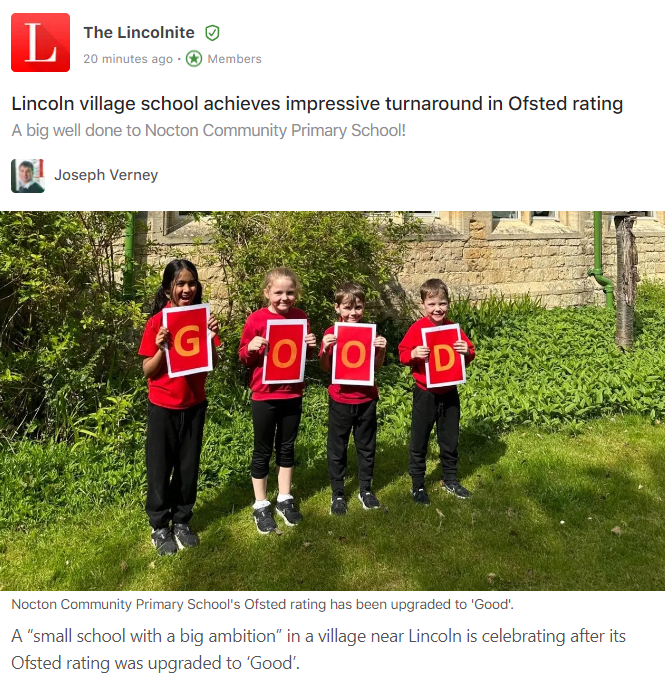 Nocton Community Primary School tweet media