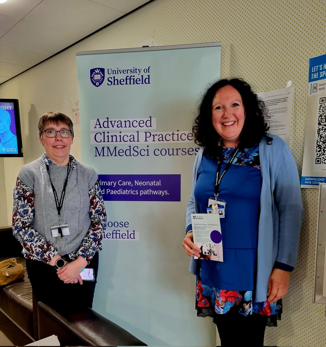 Interested in being an ACP?? COME SEE US! 
We are in the medical school, Hallamshire hospital with The University of Sheffield until 2pm.
Todays focus is particularly on General practice, Neonates, Peadiatrics &amp; Opthalmology. <a href="/Sarahfish37/">Sarah Fisher</a> <a href="/CodinaCharlotte/">Charlotte Codina</a>  <a href="/LizMill36234990/">Liz Mills</a>