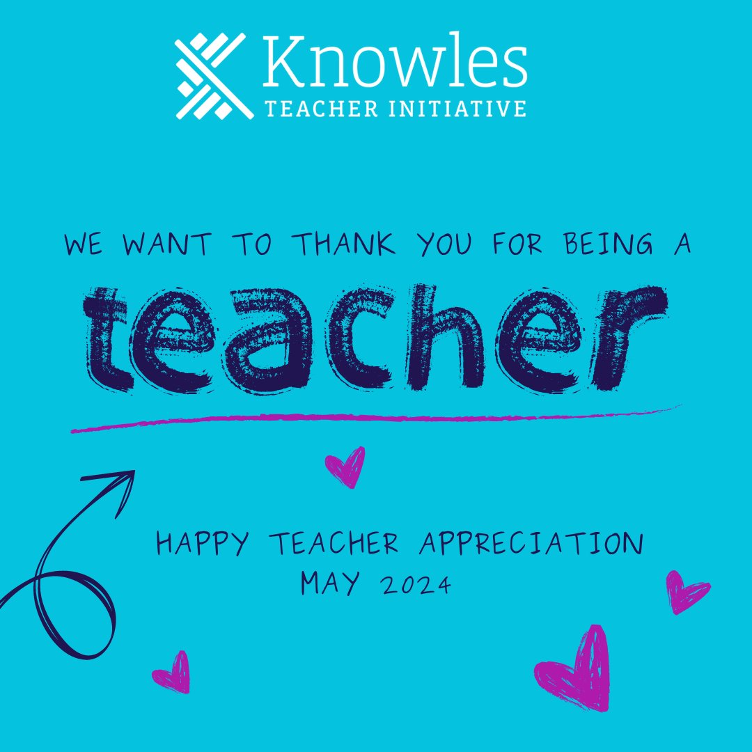 Throughout the month of May, we'll be spotlighting our Fellows, dedicated high school math and science teachers who make a profound difference in the lives of their students and classrooms every day.
#Knowleslovesteachers #teacherappreciation