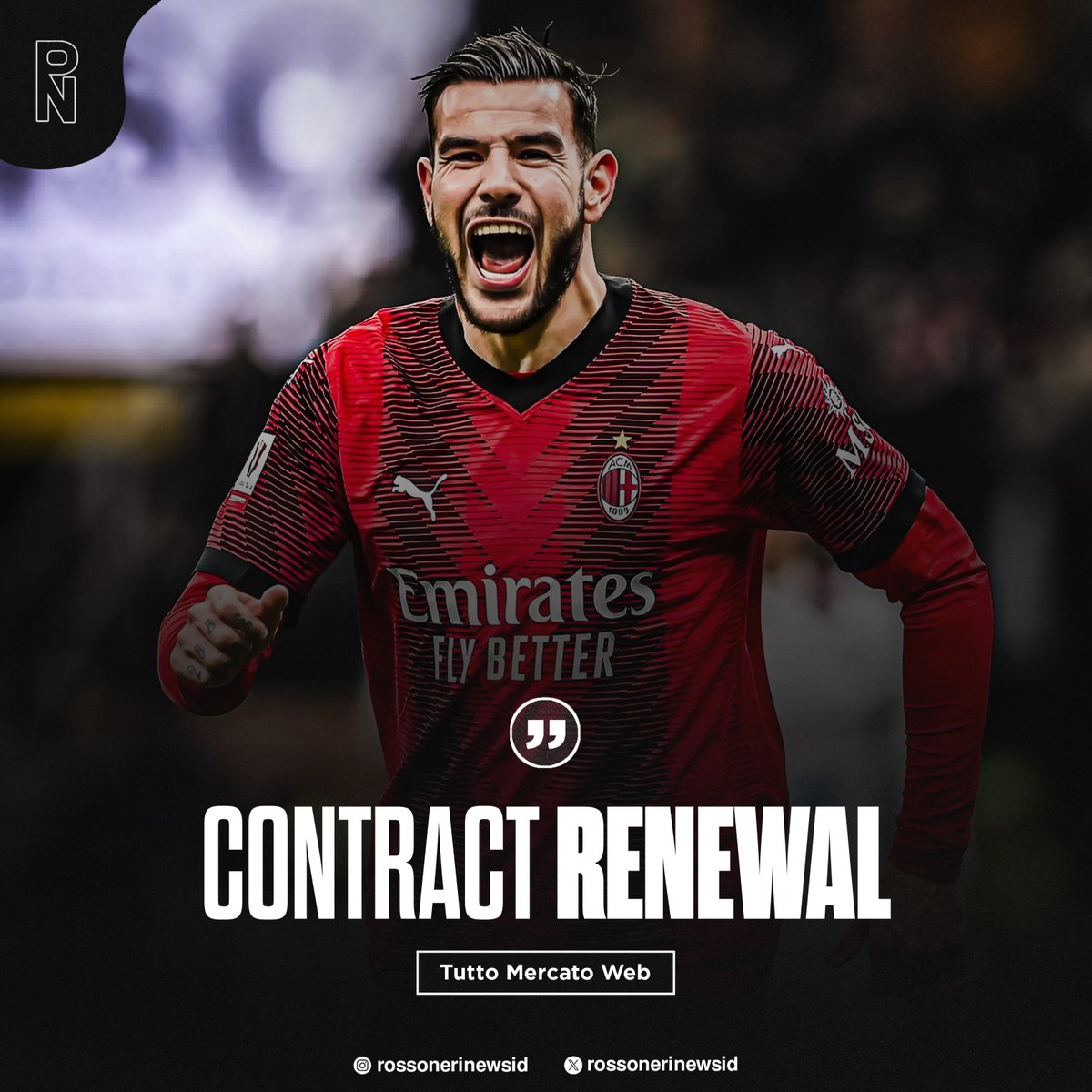 Menurut Tutto Mercato Web, Pihak AC Milan akan memberi Theo Hernandez perpanjangan kontrak hingga 2028/2029 dengan gaji yang sama dengan Rafael Leao.

Dengan kesamaan gaji yang di dapat, menurut kalian Leao dan Theo apakah bisa lebih berpengaruh bagi tim musim depan?