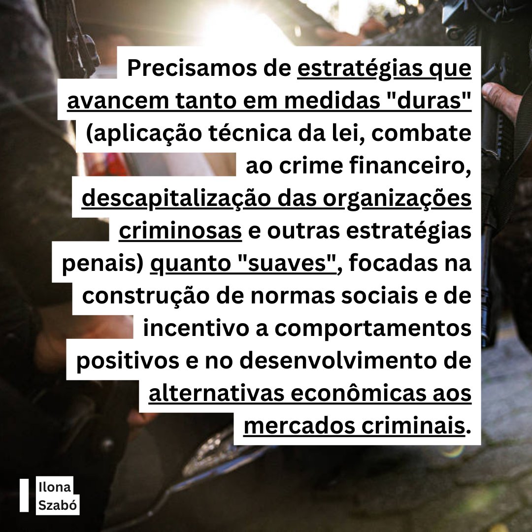 No Brasil, priorizar o enfrentamento ao crime organizado e seus tentáculos é mais urgente do que nunca. Leia a coluna desta semana da nossa cofundadora e presidente @IlonaSzaboC, na @folha: www1.folha.uol.com.br/colunas/ilona-…