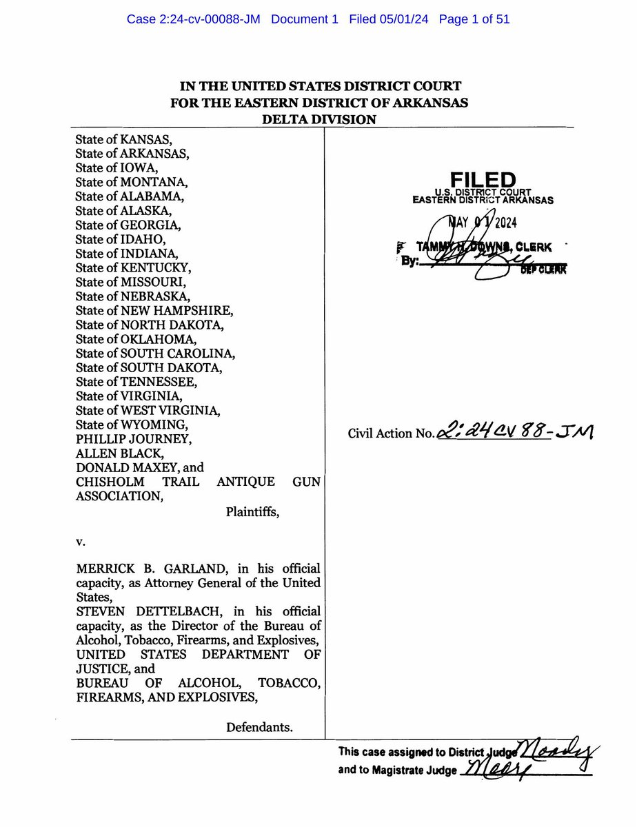 Kansas, Arkansas, Iowa, Montana, Alaska, Georgia, Idaho, Indiana, Kentucky, Missouri, Nebraska, New Hampshire, North Dakota, Oklahoma, South Dakota, South Carolina, Tennessee, West Virginia, and Wyoming have teamed up to sue Merrick Garland and the Attorney General’s Office, the…