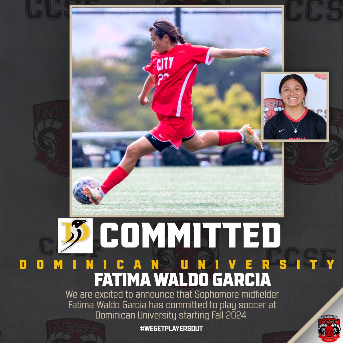 “Coming to City has been one of the best experiences I have ever had. I’ve enjoyed being apart of a great program and amazing coaches. I’m super grateful to have been able to meet wonderful and talented teammates. I’m excited to watch this program continue to grow.” Thx Fatima