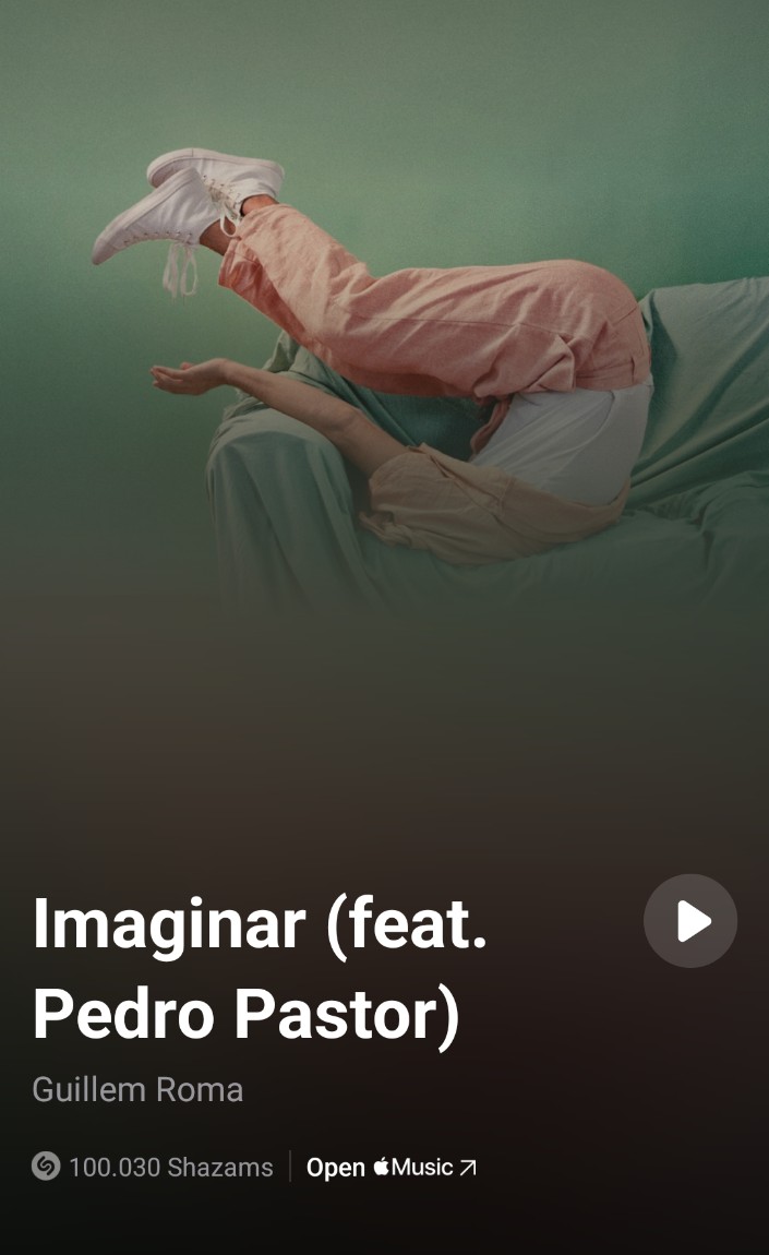 'Imaginar' de @guillemromatort supera los 100.000 Shazams #Telefonica100 @Telefonica