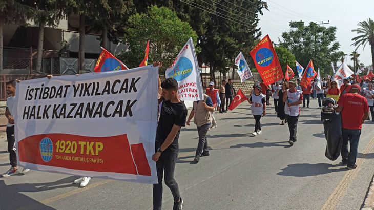 Uluslararası Birlik Mücadele ve Dayanışma Günü 1 Mayıs, Mersin ve Tarsus’ta coşkuyla kutlandı. tkp.org/tr/icerik/1-ma… #1MAYIS