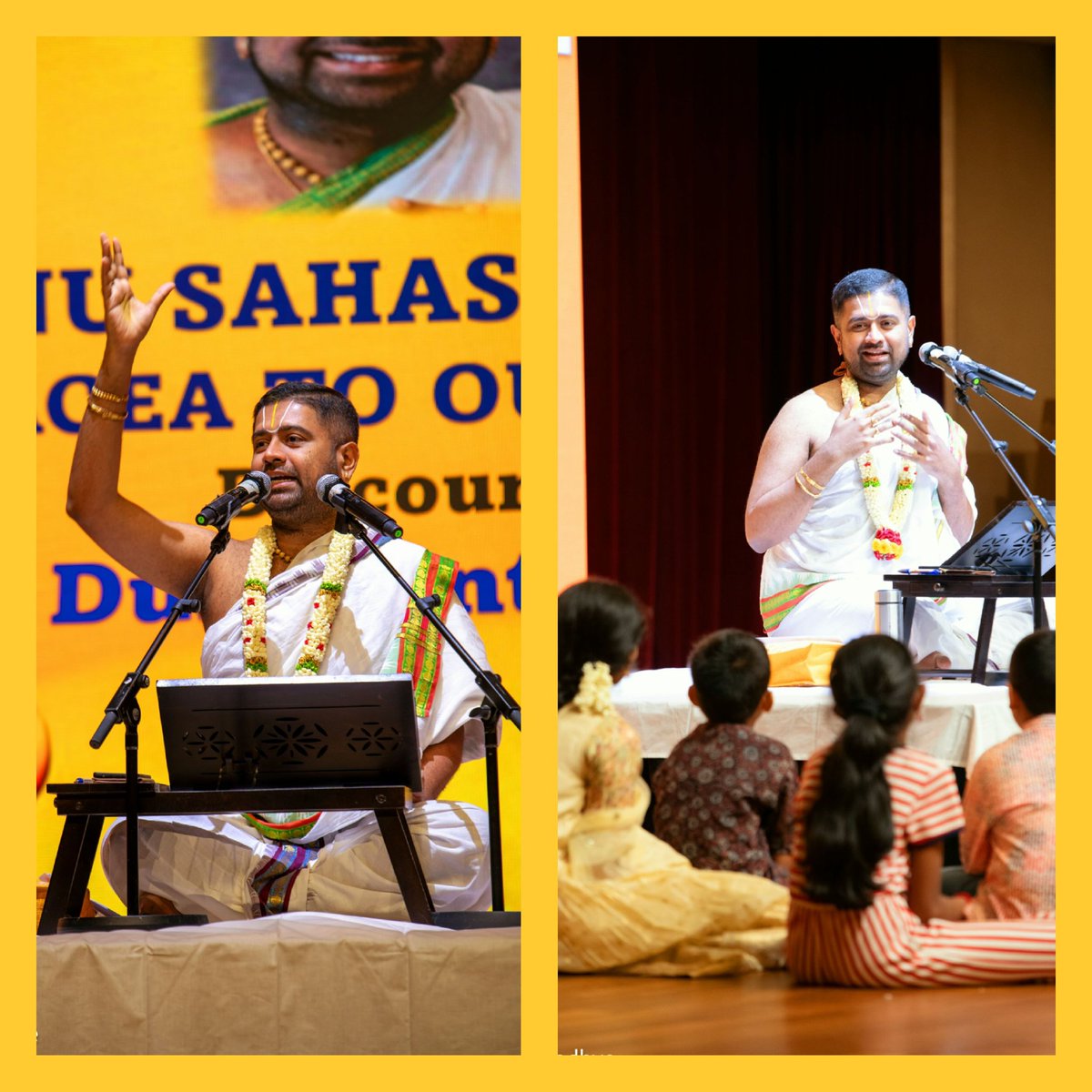 It was the 100th year celebration of #Singapore Dakshina Bharata Brahmana Samooham. For a capacity of 550 seats, there was prior registration of 800+ participants. #Astikas across different communities attended the English Talk on Sri #vishnusahasranamam. The overflowing devotees…