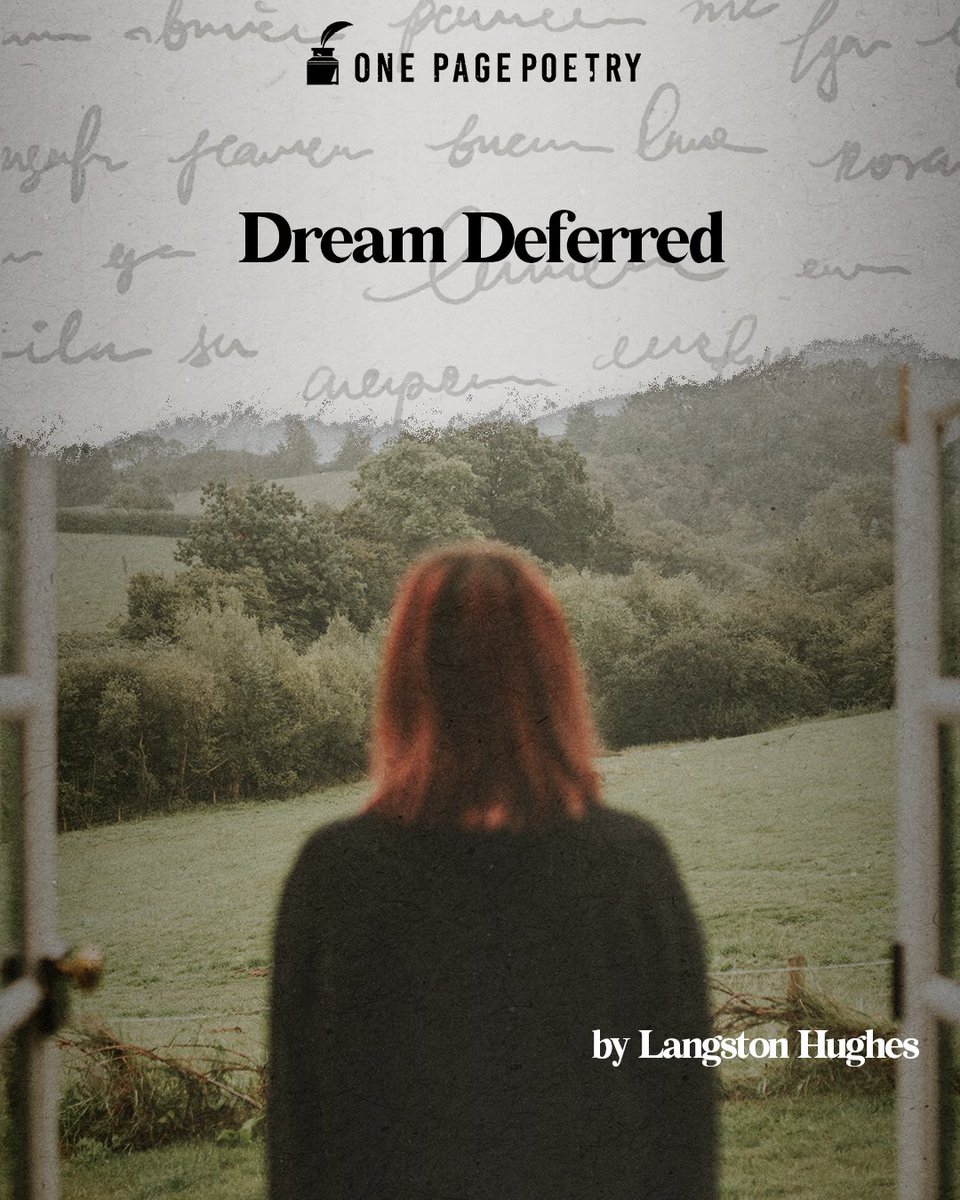 Dream Deferred by Langston Hughes

What happens to a dream deferred?

Does it dry up
Like a raisin in the sun? 🍇☀️

Or fester like a sore--
And then run?

Does it stink like rotten meat?🥩🤢
Or crust and sugar over--
like a syrupy sweet?🍯🍬

#langstonhughes #dreamdeferred
