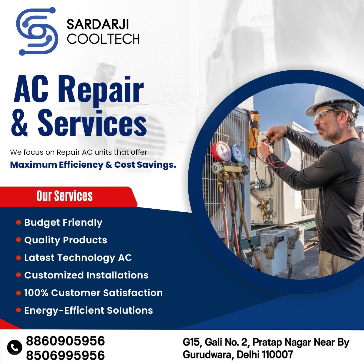 SCooltech's tweet image. Experience comfort and reliability with Sardarji Cool Tech! Your trusted destination for used ACs, rentals, repairs, and installations in Pratap Nagar, Delhi. Stay cool all season long!

Contact us today! ❄️🔧
.
.
🔖Call Now For More Information 🔖
📞 +91 88609 05956