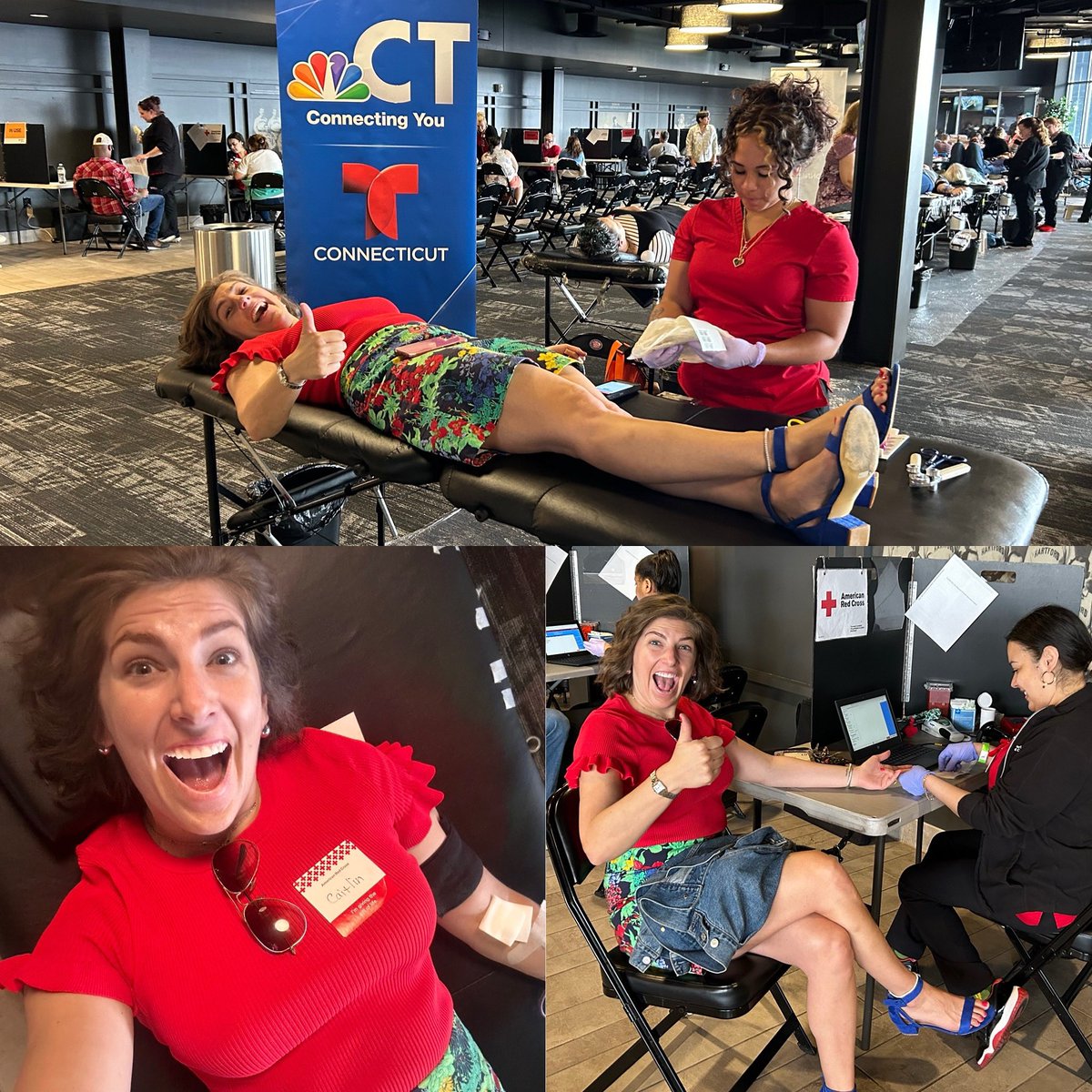 I’m posting while giving blood! That’s how comfy & cozy I am 🩸 Help #savealife @NBCConnecticut @CTRedCross @GoYardGoats blood drive appointments are still available TODAY‼️#NBCCT #ConnectingYOU