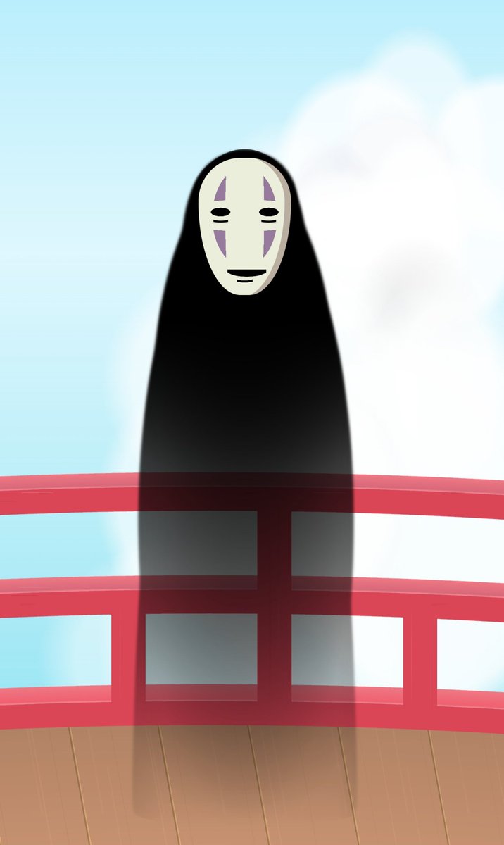 No Face from Spirited Away, drawn with CSS and a single HTML element. #tbt #cssArt #divtober