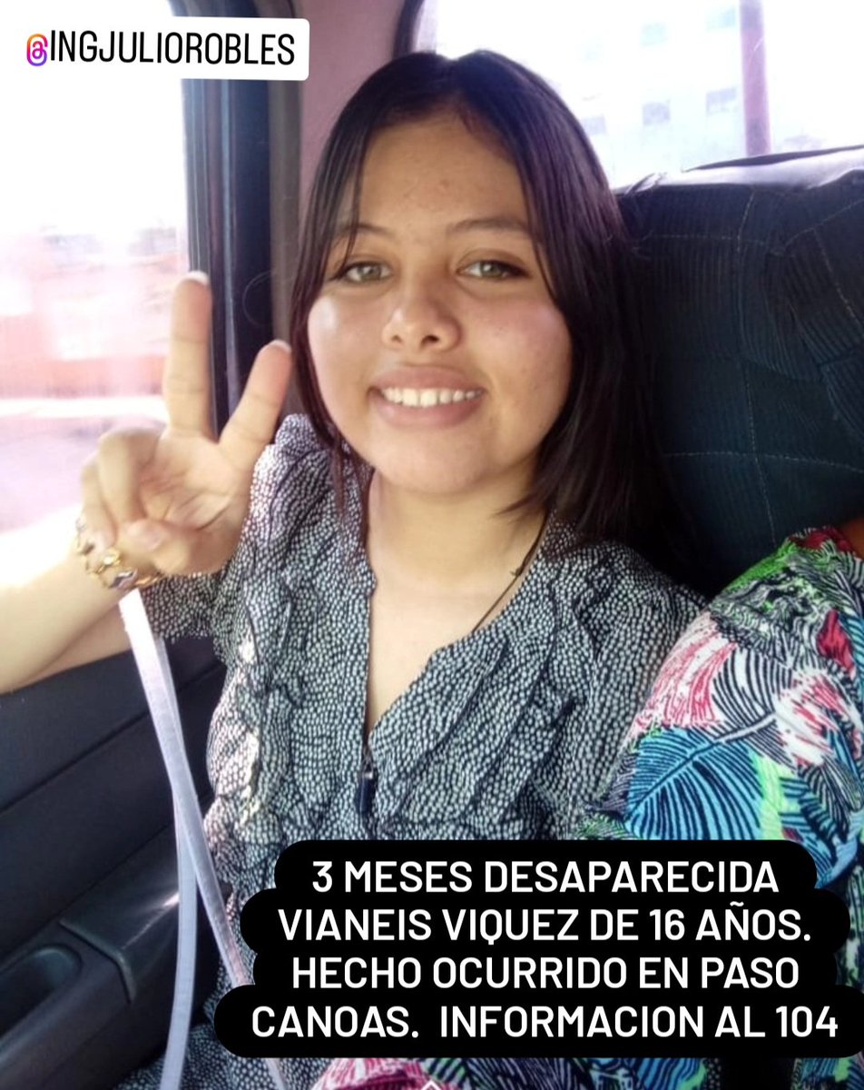 Tres meses desaparecida 

Desesperados se encuentran los familiares de Vianeis Yousibel Víquez Marquínez, menor de 16 años, que tiene tres meses de estar desaparecida, luego de haber denunciado a un sujeto que la amenazó de muerte.