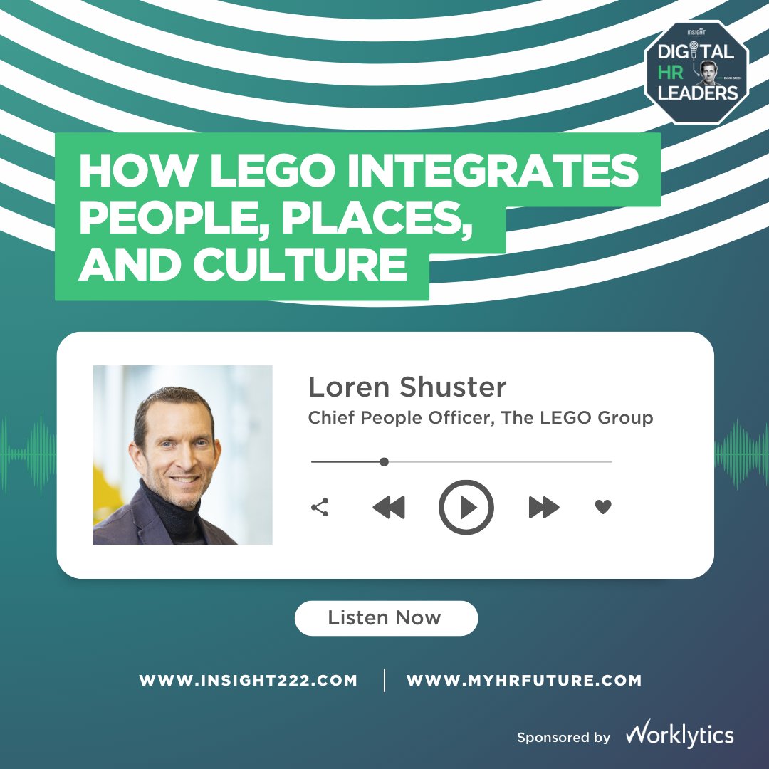 Our newest episode of the #DigitalHRLeaders #podcast looks at @LEGO_Group blueprint for modern HR: People, Places and Culture, featuring LEGO's CHRO @lorenshuster. Listen to the full episode now! myhrfuture.com/digital-hr-lea…… @myhrfuture @worklytics #HR #PeopleAnalytics