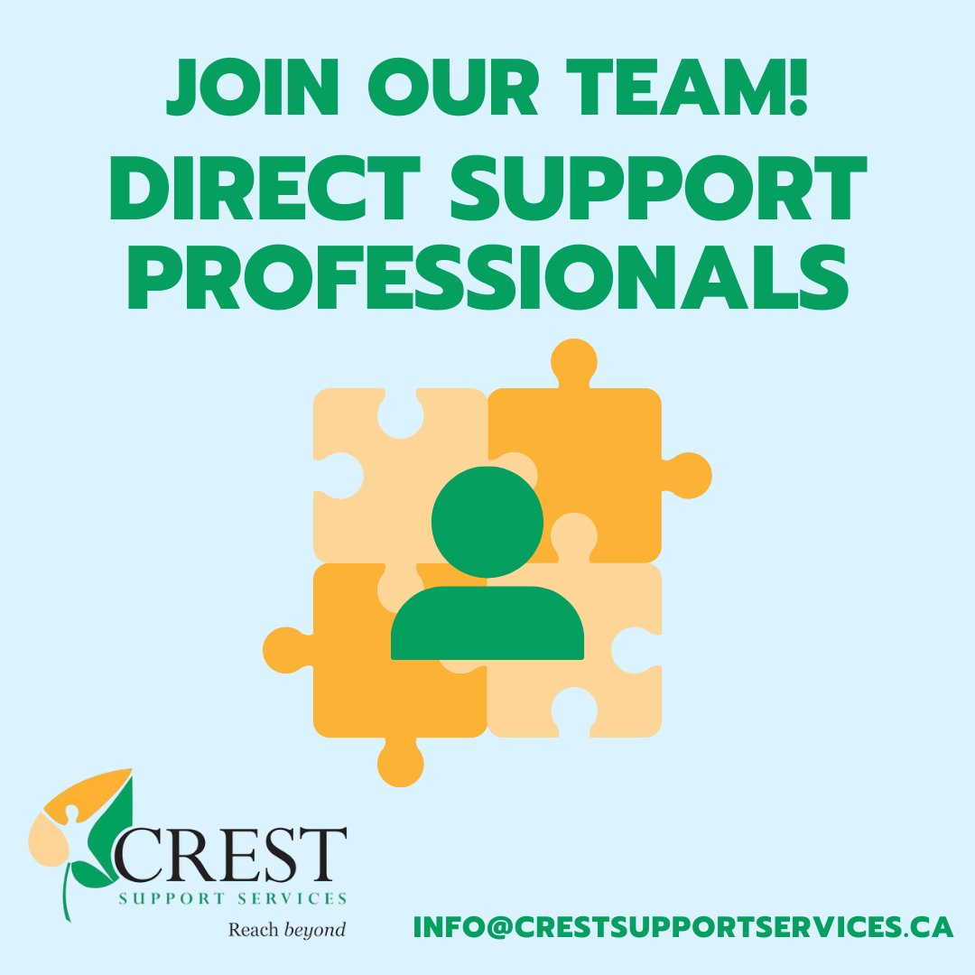 Crest offers an engaging, diverse & inclusive work environment with a mission to empower individuals to achieve their full potential. Join our team today!

#crestsupportservices #mentalhealth #developmentaldisabilities #hiring