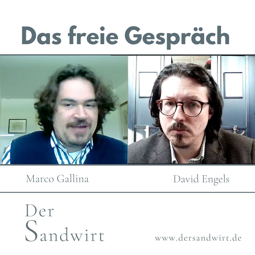 Heute zu Gast im freien Gespräch von und mit @DavidEngels12: Der in Italien geborene und im Rheinland sozialisierte Marco Gallina @434Italo, heute Redakteur bei @TichysEinblick . dersandwirt.de/demokratie-fru…