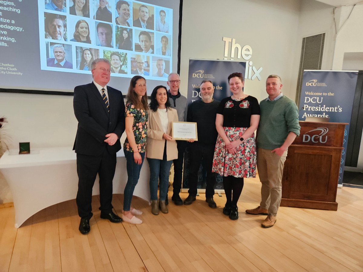 Huge congrats to the BSc in Global Challenges team at @DCU for winning the 'Distinctive Assessment & Feedback Award' at the President's Awards! I'm very pround to be part of this team 🤓
 #DCU #ExcellenceInTeaching #GlobalChallenges