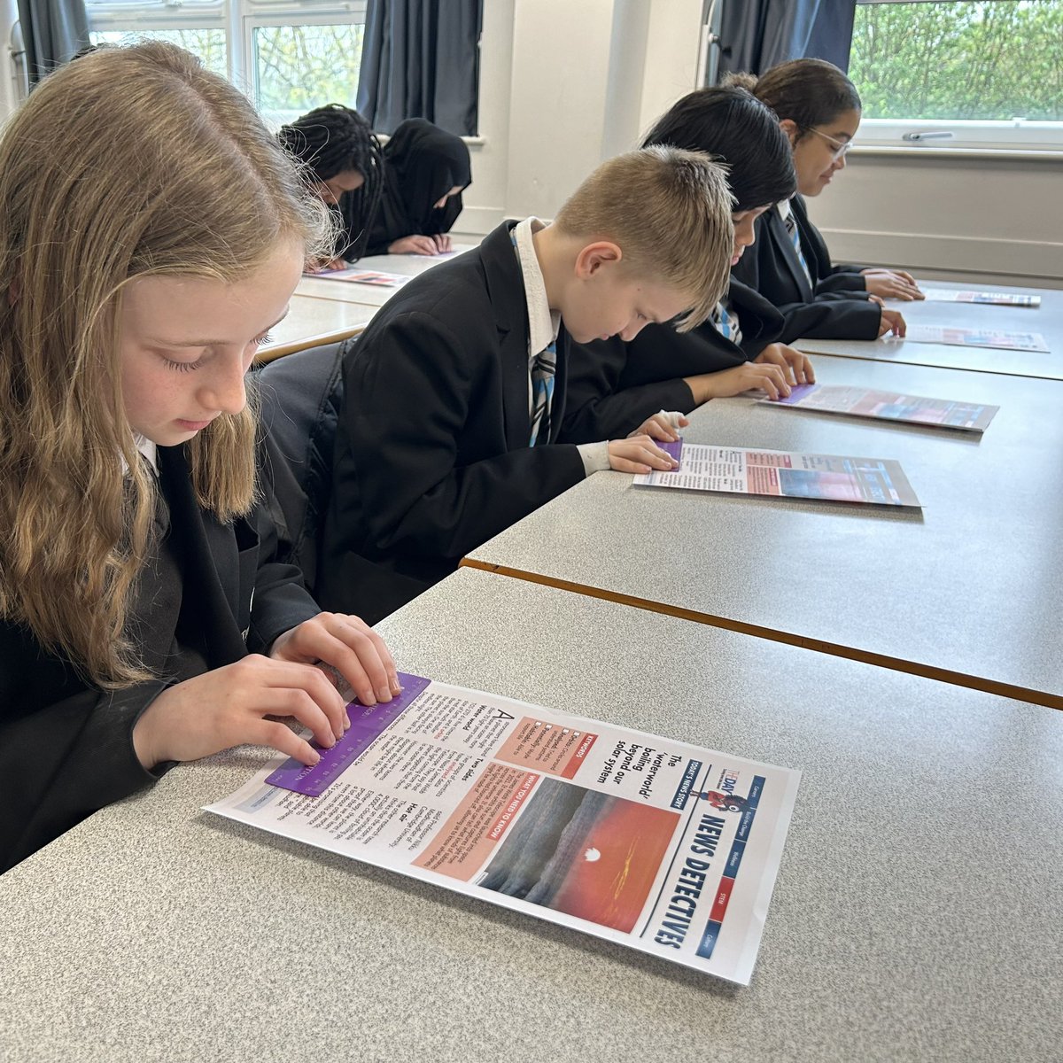 We’ve invested in reading rulers for every student in the academy to help improve focus and fluency. It’s fantastic to see students making great use of them during our morning tutor time programme. #HighExpectations