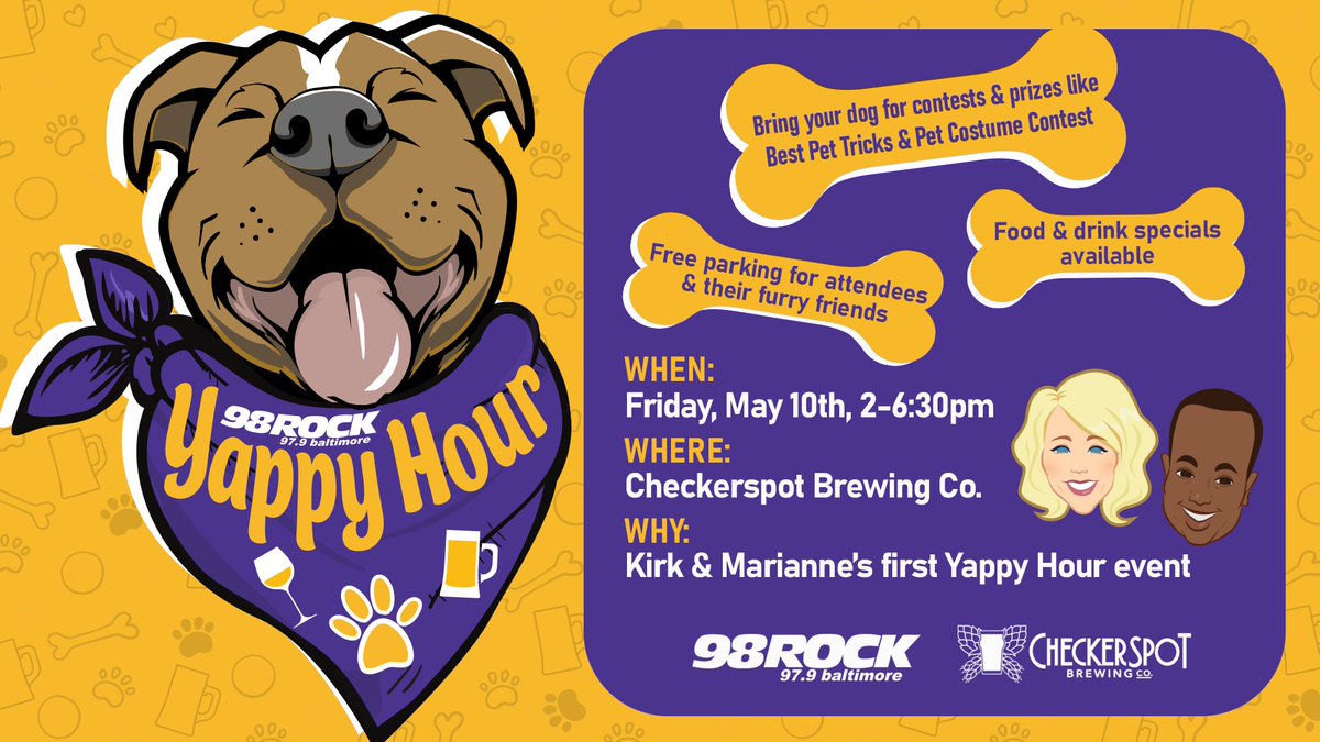 Bring your dog to our 1st ever Yappy Hour next Friday! Prizes for people AND pooches