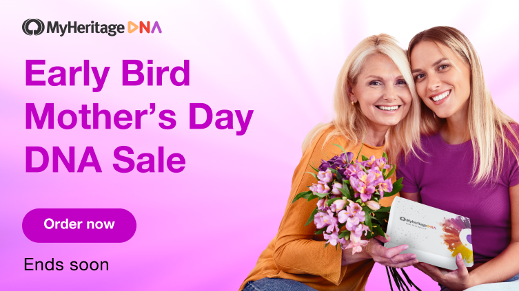 🌸 Give mom the gift of discovery this Mother's Day with our Early Bird DNA Sale! Don't miss out on the perfect present for the mom who has everything. Order now! brnw.ch/21wJokg #MothersDayGift #DNAKit #FamilyHistory