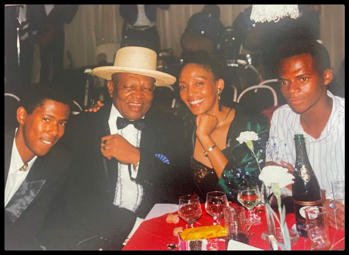 #TBT Night of the Stars ✨  at Blue Fountain hosted by Soweto's 'Godfather' Godfrey Moloi. In the photo: Malusi Makhathini, “The Godfather”, Nakedi Ribane, and Siphiwe Mhlambi
