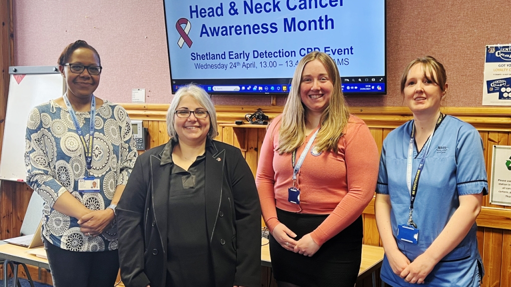 As part of Head and Neck Cancer Awareness Month, staff from the Institute of Dentistry travelled to Shetland to raise awareness about mouth cancer at an 'Early Detection of Mouth Cancer' event, aimed at the local public. Read more: abdn.io/EW