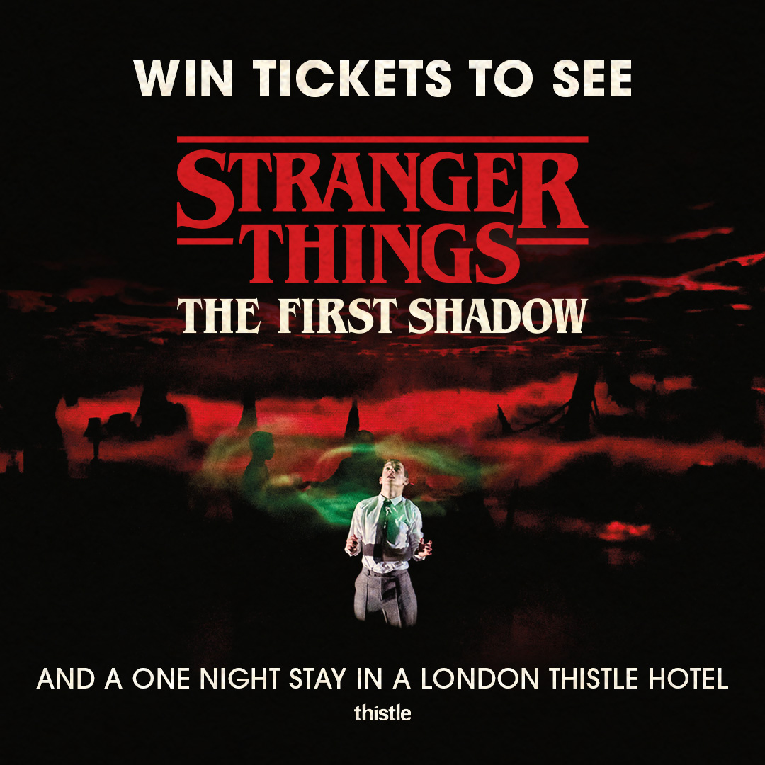 The grandfather clock is ticking 🕰️ Time is running out to enter our competition to win a pair of tickets to Stranger Things: The First Shadow plus a one-night stay at a London Thistle Hotel. Must end Sunday. Enter: 🔗 atgtix.co/strangerthings… Full T’s & C’s in the link.
