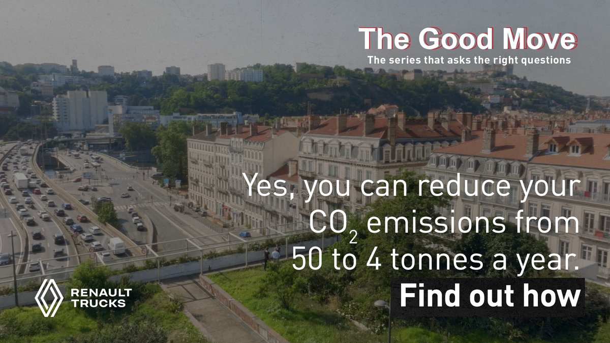 Road transport accounts for 7% of CO2 emissions in Europe. How can this activity, crucial to the smooth running of society, be decarbonised? 🌍 Discover or re-discover The Good Move webseries at renault-trucks.com/en/webserie-go…