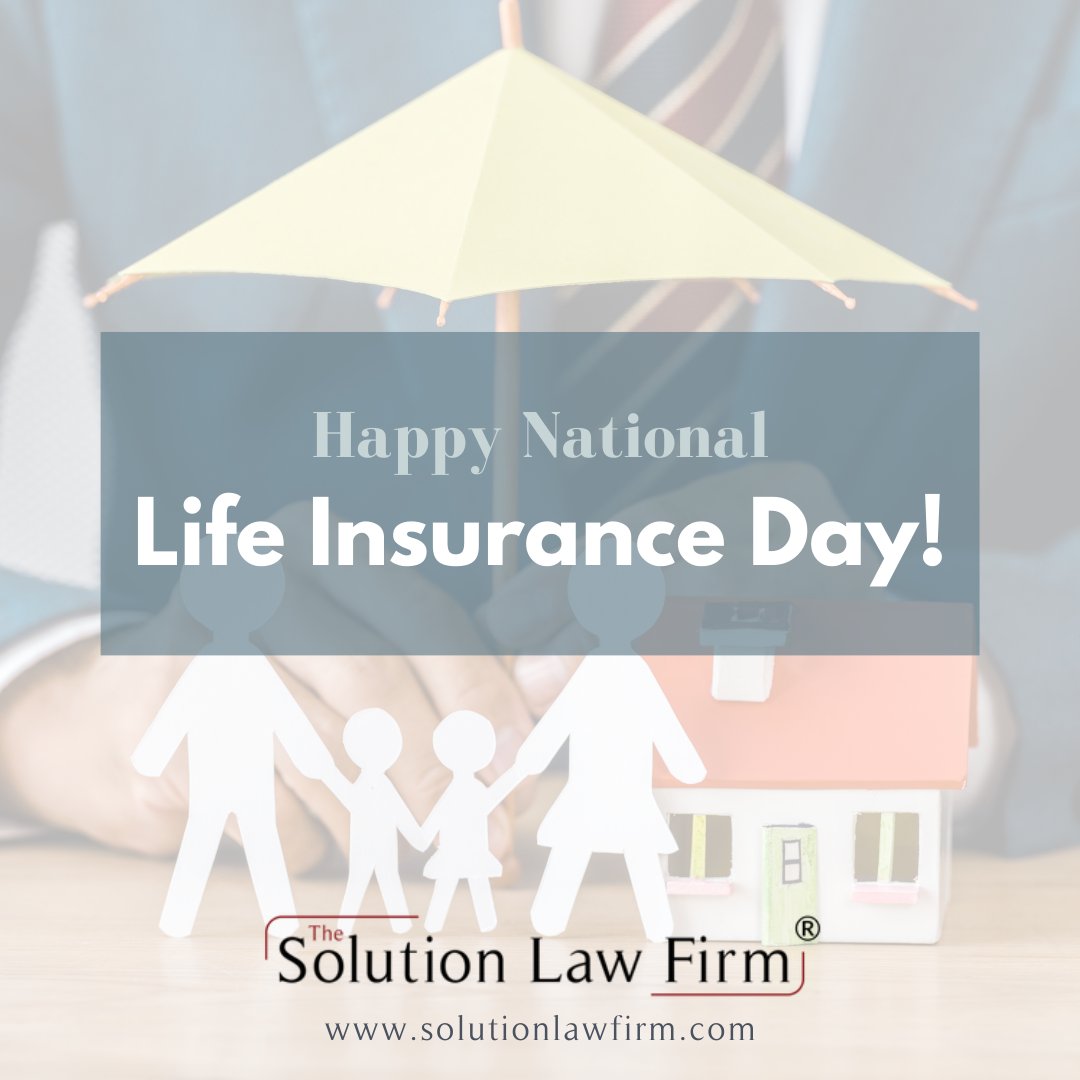 Today is National Life Insurance Day! It’s a great opportunity to think about whether you have adequate coverage for your family and whether beneficiaries are properly named.

#nationallifeinsuranceday #lifeinsurancematters #lifeinsurance #southflorida #solutionlawfirm