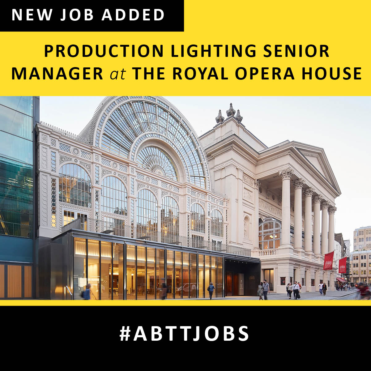 The Royal Opera House are looking to appoint a Senior Manager to lead one of four Production Lighting Teams, with responsibility for the delivery of shows alongside the Stage and Production Management teams. 

Find out more & apply: abtt.org.uk/jobs/productio…

#ABTTjobs #Theatrejobs
