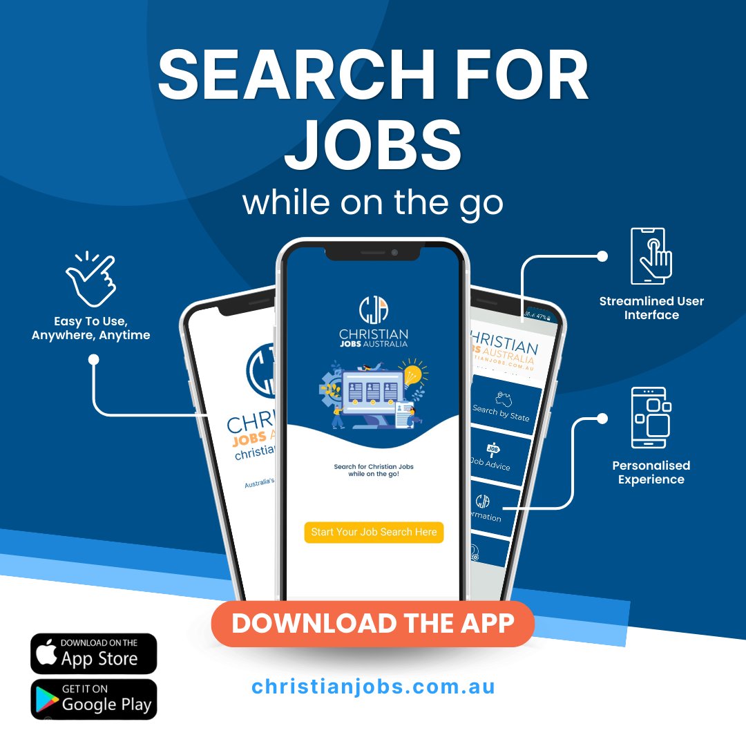 Search for #Christianjobs while on the go! Download the Christian Jobs app at christianjobs.com.au [Available on Apple and Android devices]

#christianjobsaustralia #jobsearch #jobseeker #searchjobs #christiansaustralia #aussiechristians #christiancareers