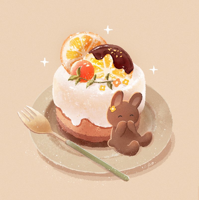 「お砂糖うさぎとティータイム 」|aoのイラスト