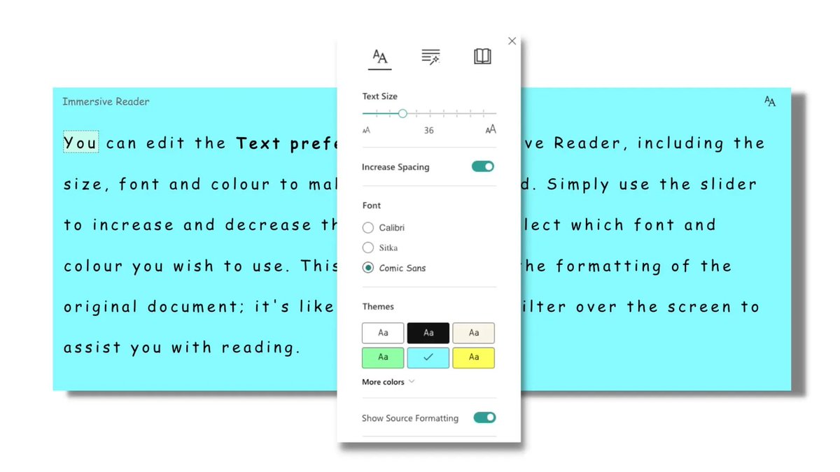 Reminder 🧠

With Immersive Reader, you can customise text settings such as font size, font style, spacing, and background colour to suit your preferences and visual needs.

#MicrosoftEdu #MIEExpert #Microsoft #EdTech #edutwitter