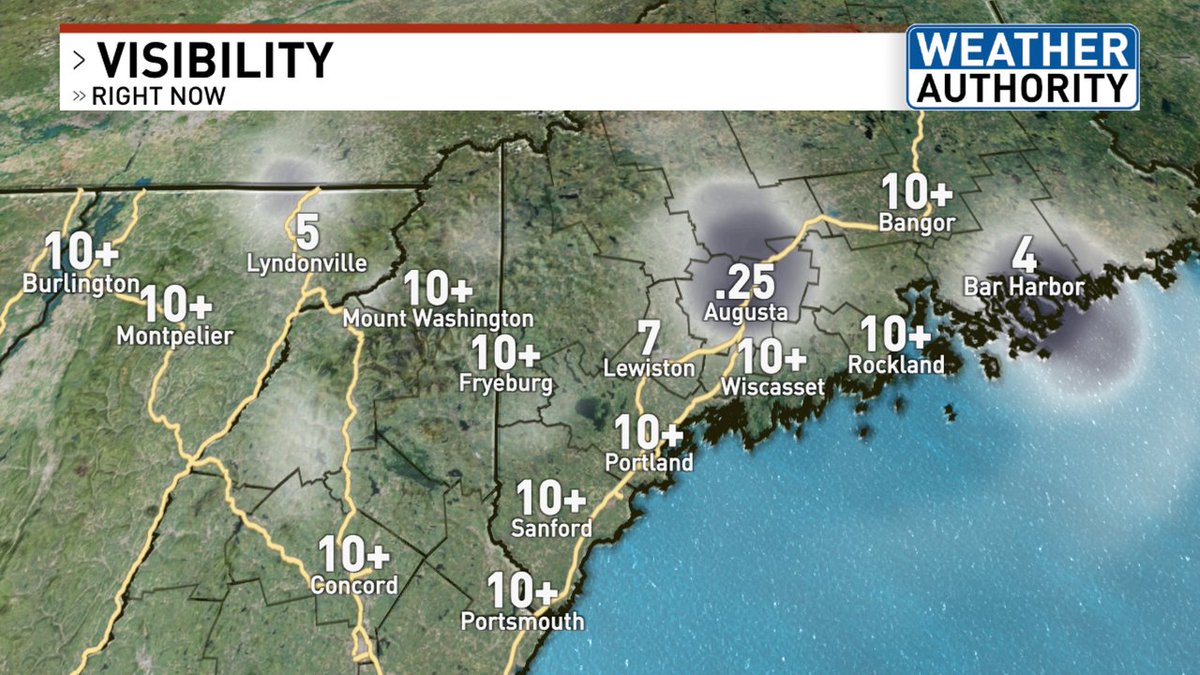 If you're headed out the door this morning, here's a look at visibility. #mewx