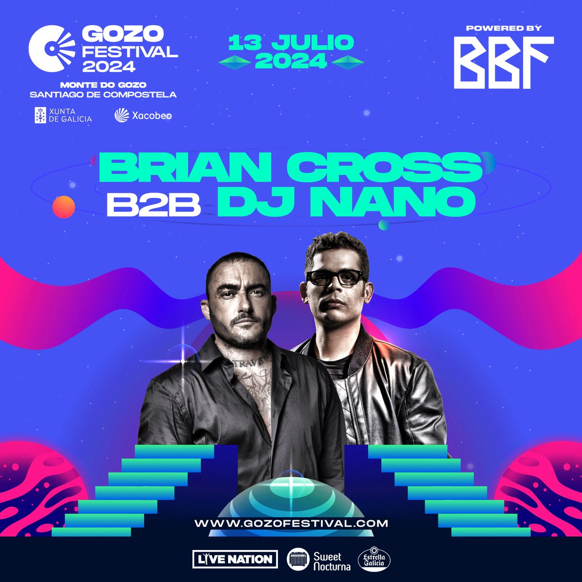 El B2B más esperado llega a O Gozo Festival - BBF este 13 de julio 😎

#XuntaDeGalicia #Xacobeo @turgalicia @estrellagalicia @livenationes @SweetNocturnaES