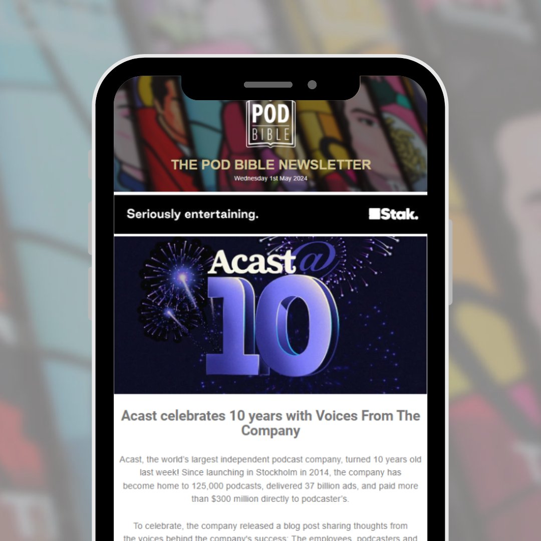 NEWSLETTER #213 // 🥳 Acast turns 10 & Drunk Women Solve Crime becomes a duo @acast, the world’s largest independent podcast company, turn 10 years old!…PLUS @drunkwomenpod has relaunched as a duo podcast with @HannahMGeorge & @taylorglennUK! READ: mailchi.mp/podbiblemag/po…