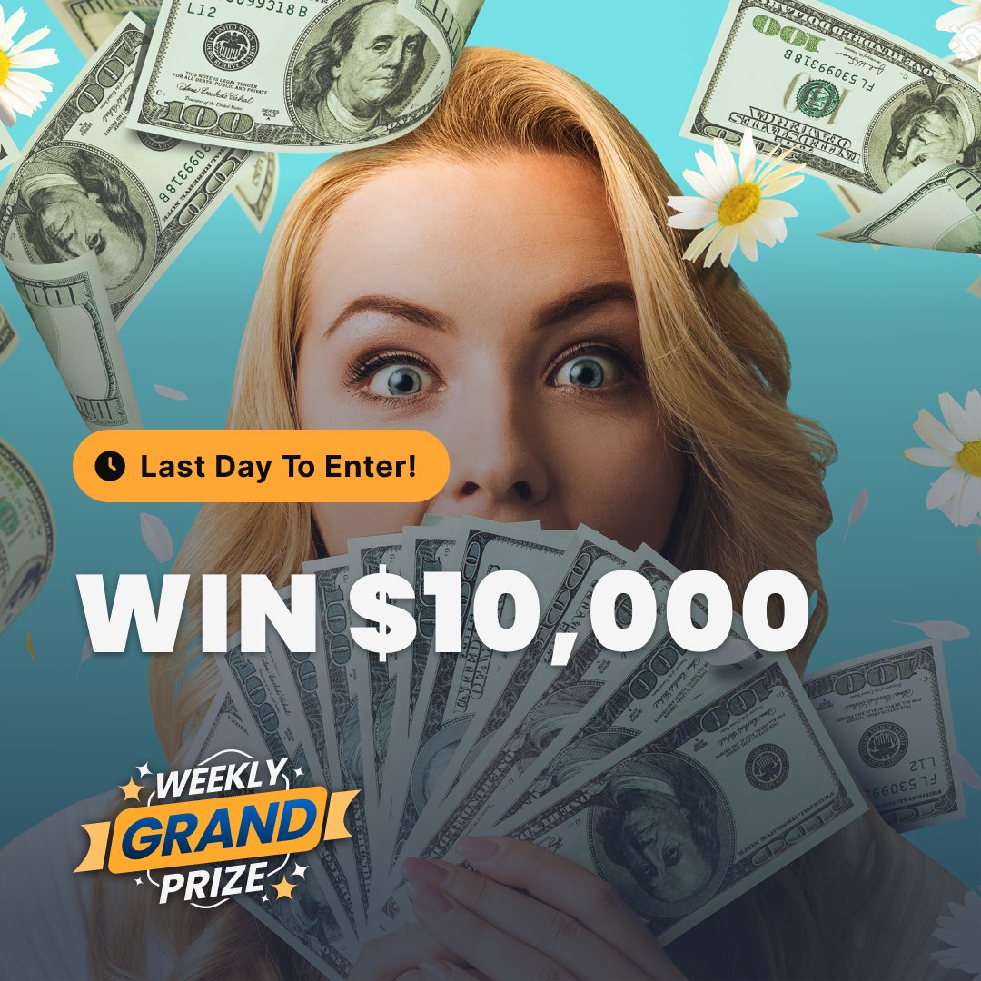 Last Call: There are just hours left to enter to win our $10,000 grand prize. Claim your FREE entry to win now! bit.ly/44qKV05