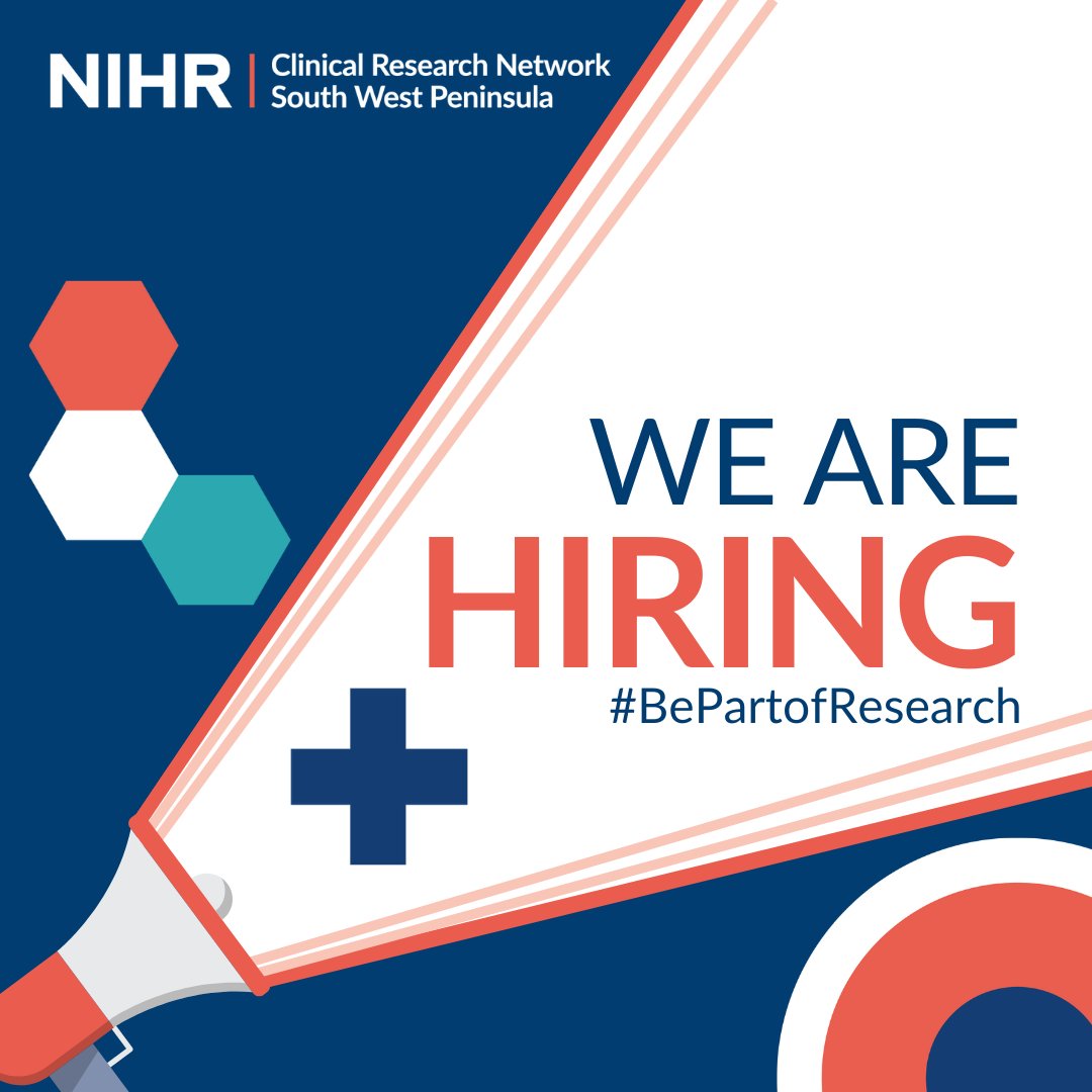 Could you support delivery of life-changing research across health and social care in the South West? Visit our vacancy page for roles across Cornwall, Devon and Somerset: local.nihr.ac.uk/lcrn/vacancies… #BePartofResearch