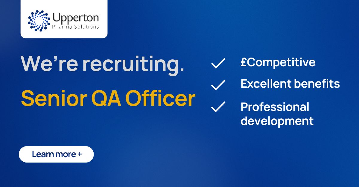 📢 Join our team 📢 A fantastic opportunity to join our QA team is available! With year-on-year growth and investment in our facilities and people, it is an exciting time at Upperton. Closing date is 21st May. Find out more and apply below 🔽 buff.ly/44oMWu4