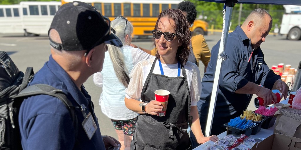 Thank you to our hardworking drivers and attendants who carry thousands of students to and from school each day. Thank you Wawa for providing the coffee for the Transportation Coffee and Donut Drive Through appreciation event. #StaffordCommunity #TransportationAppreciation