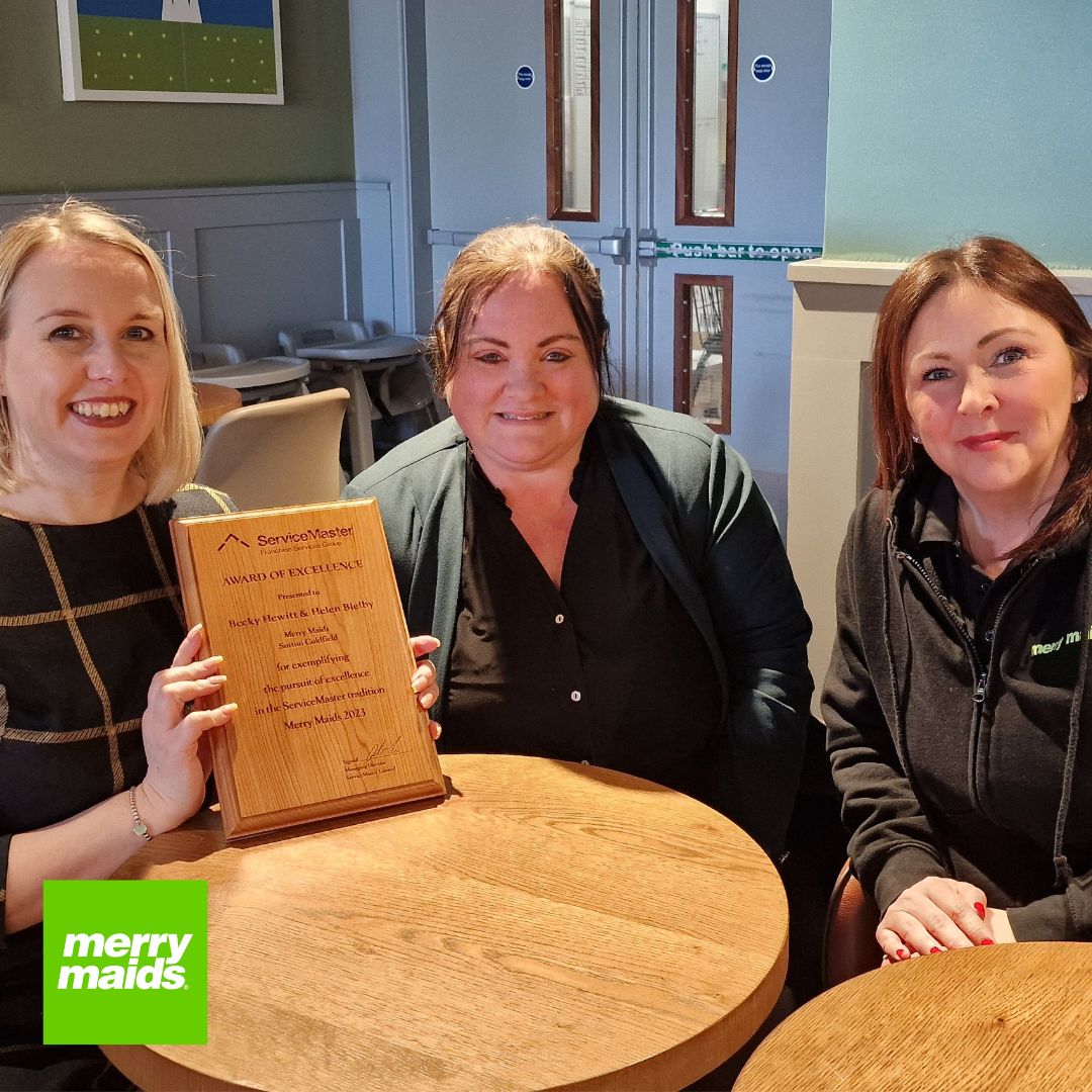 🏆🎉 We're thrilled to announce that Merry Maids of Sutton Coldfield has been awarded by ServiceMaster for exemplifying excellence! 🌟 

Thank you to our amazing team and valued clients for your continued support! 💚✨ #AwardWinners #ServiceMaster #MerryMaids #SuttonColdfield