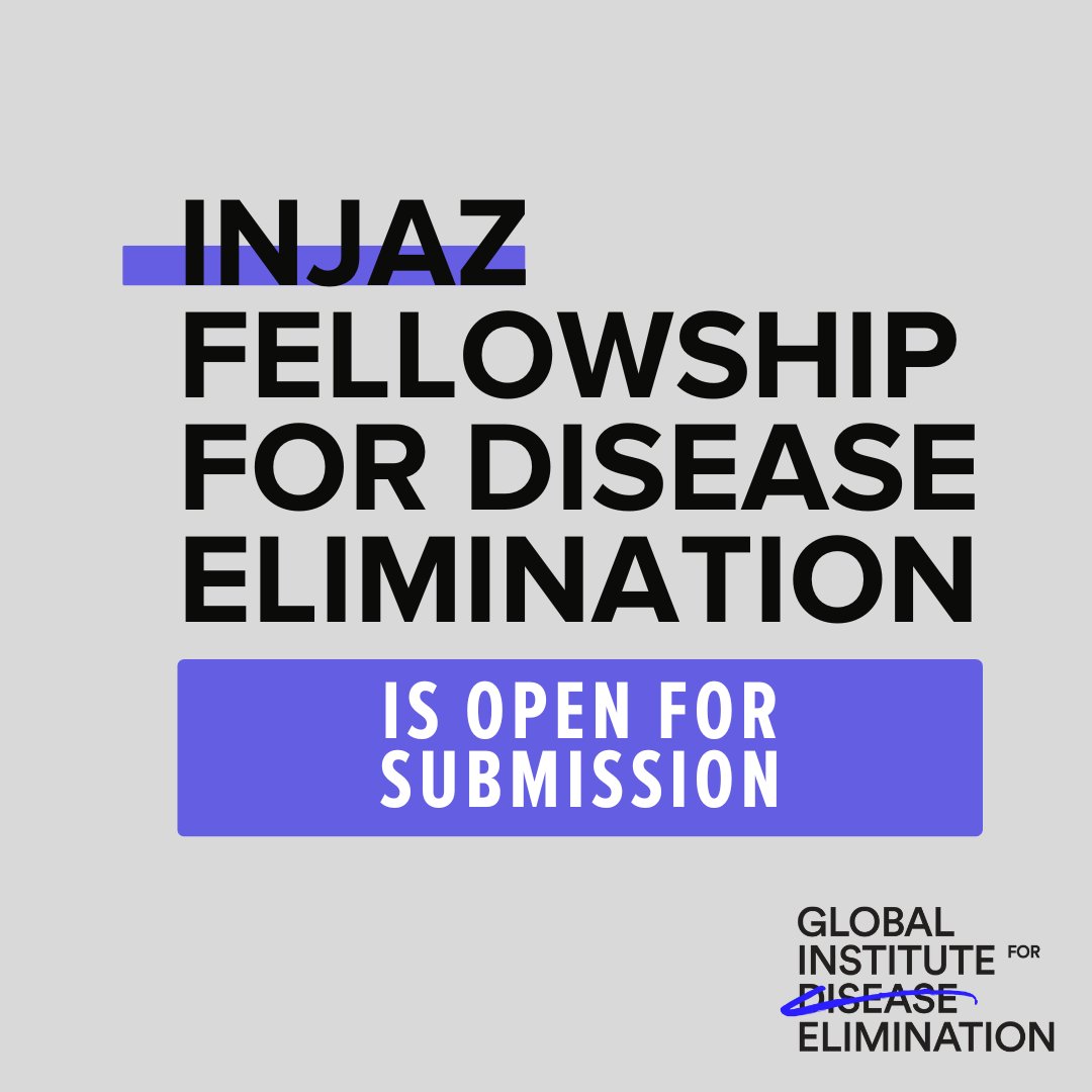 Applications are still open for our Injaz Fellowship for Disease Elimination 2024-2025, calling all mid-level professionals in global health! Let's combat NTDs, Malaria, and Polio. Apply here before May 10th ➡️ ow.ly/gBgZ50Ruy4a #InjazFellowship #DiseaseElimination