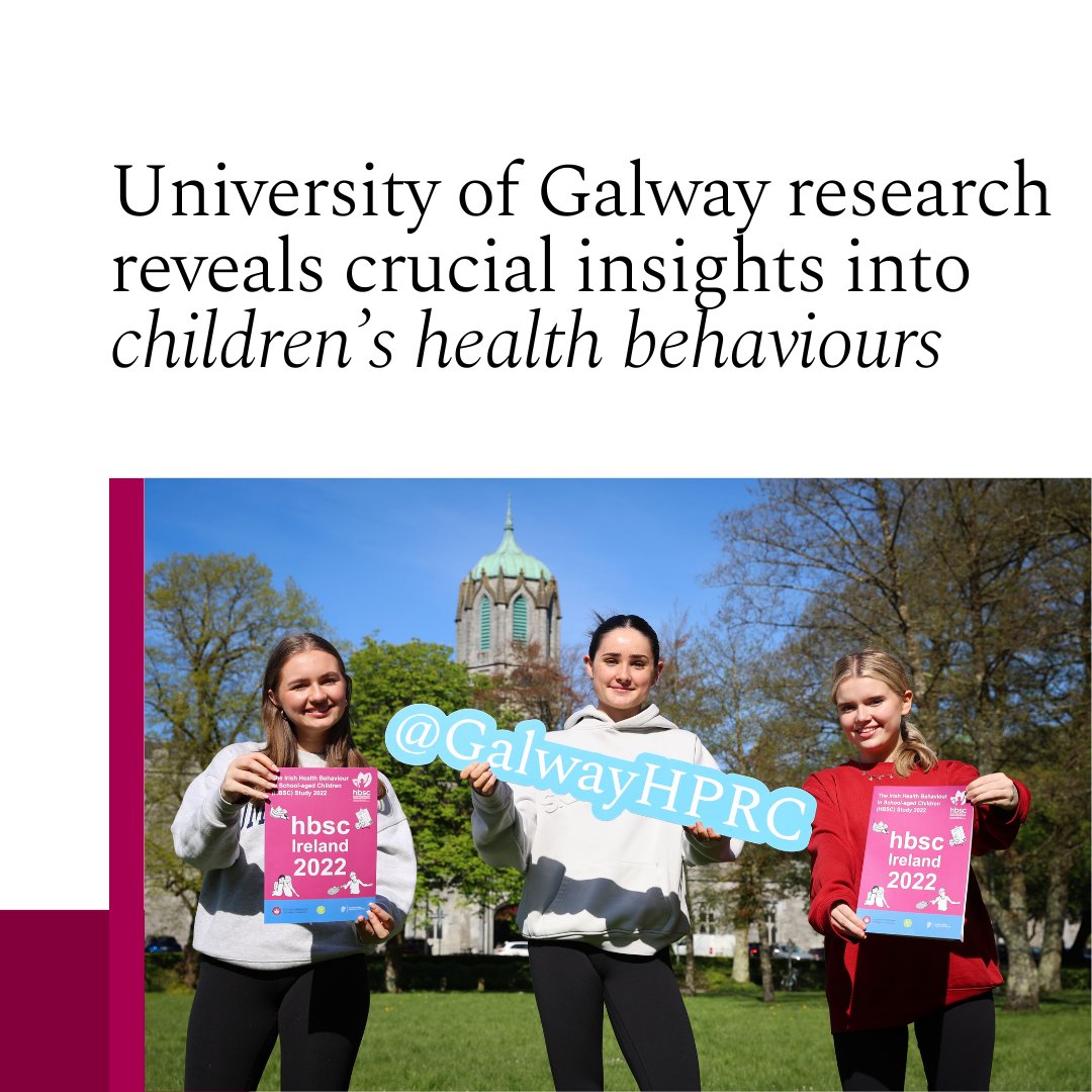 Research by University of Galway has shed new light into the health behaviours of children & adolescents in Ireland. Study highlights concerns over mental health & wellbeing with improvements in alcohol, tobacco & cannabis use. Full report: ow.ly/H8YY50RuzIw @roinnslainte